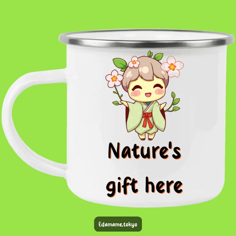 Funny Edamame Camping Mug: Kimono Blossom Offer - Outdoor Gift