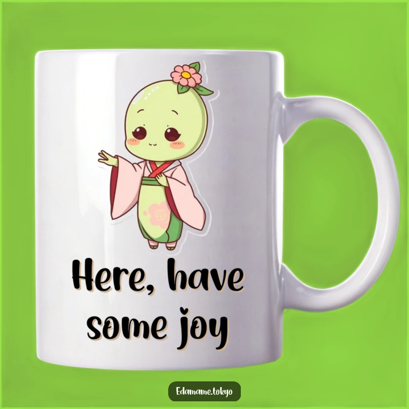 Funny Edamame Elegant Kimono Mug - Graceful Hand - Gift