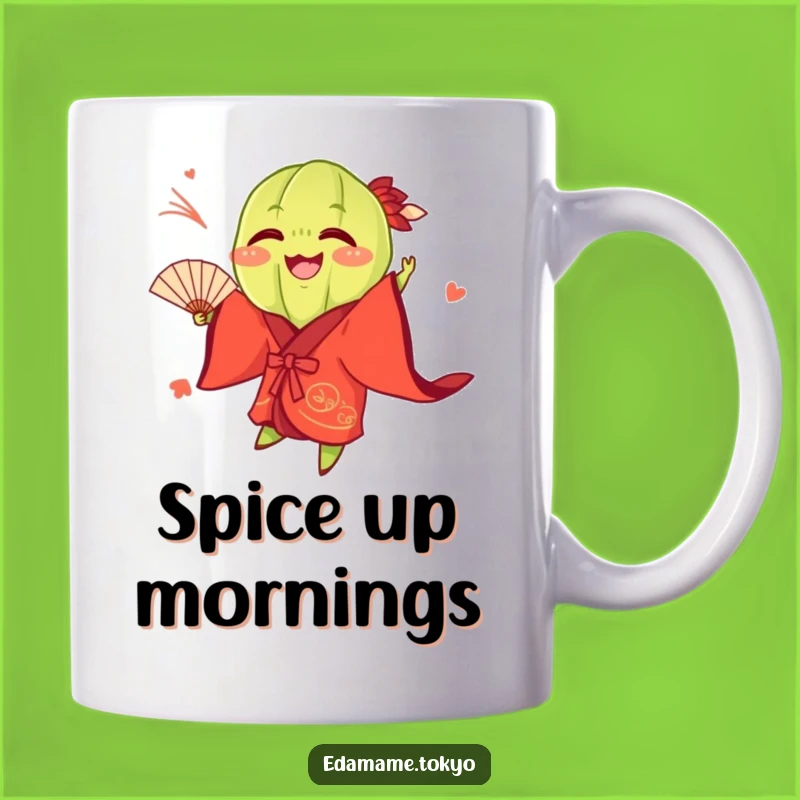 Funny Edamame Fan Mug - Playful Toss, Perfect Gift for Lively Souls