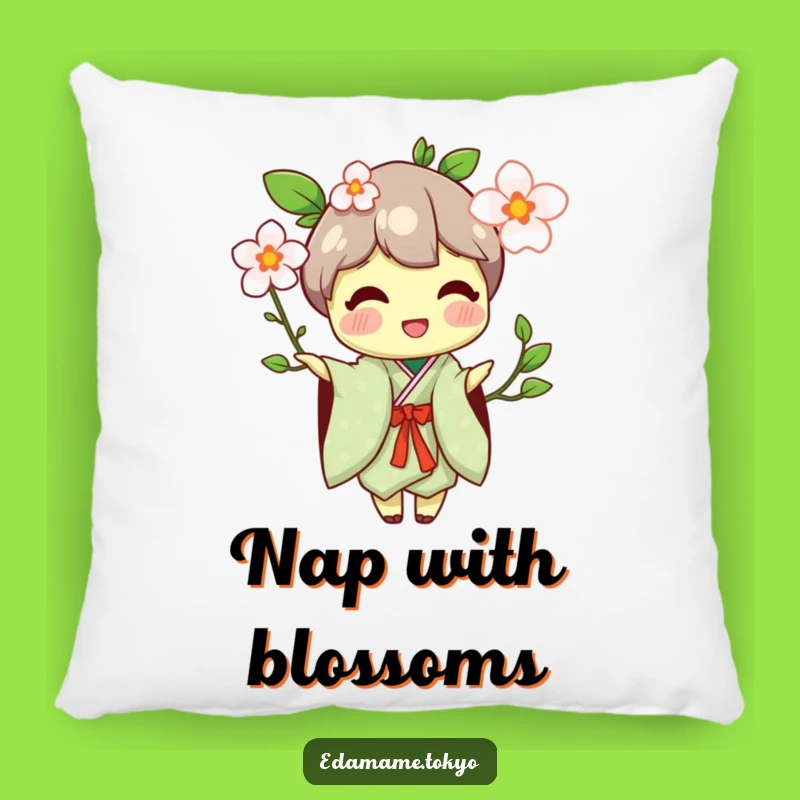 Funny Edamame Pillow: Kimono Blossom Offer - Cozy Gift