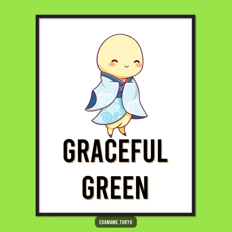 Funny Edamame Kimono Digital Art - Instant Calm, Downloadable Funny Gift