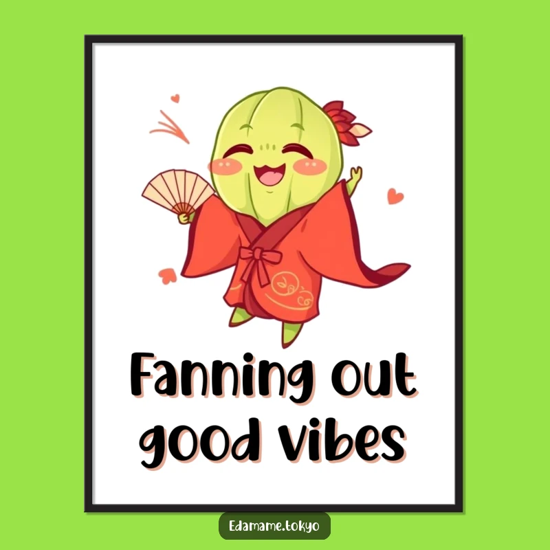 Funny Free Printable Wall Art: Edamame Fan Toss for a Playful Home