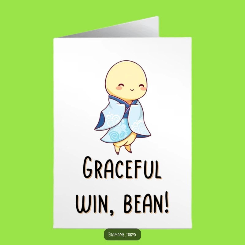 Free Printable Congrats Card: Edamame Kimono for Your Elegant Achievement!
