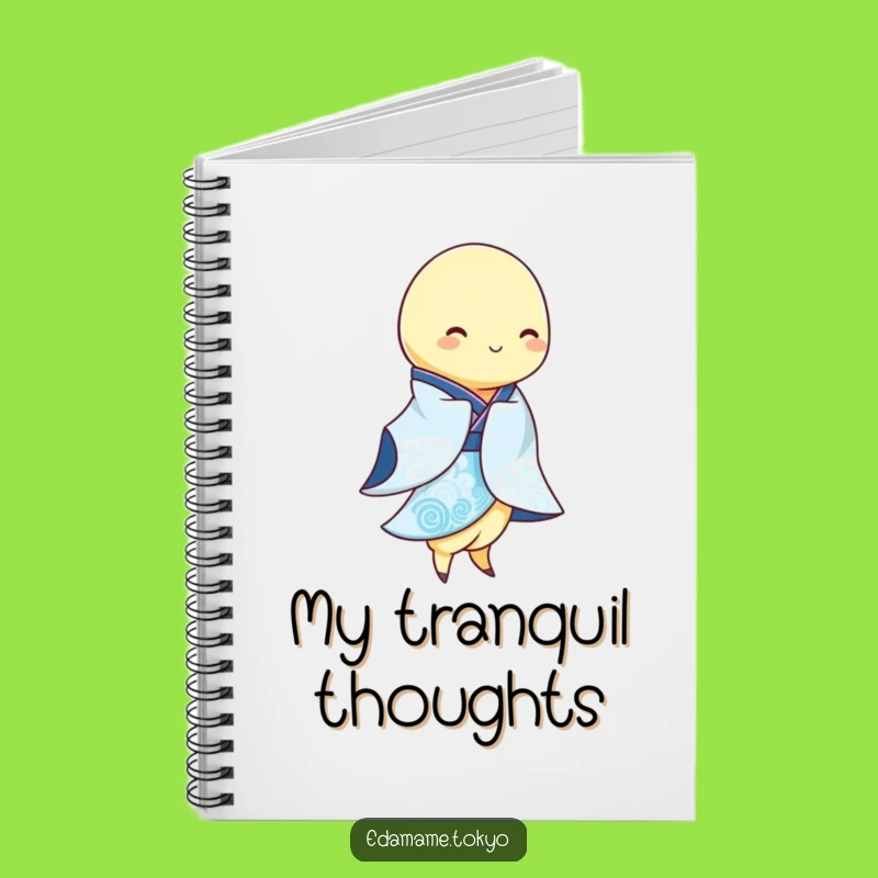 Funny Edamame Kimono Notebook - Jot Down Peaceful Thoughts, Perfect Funny Gift