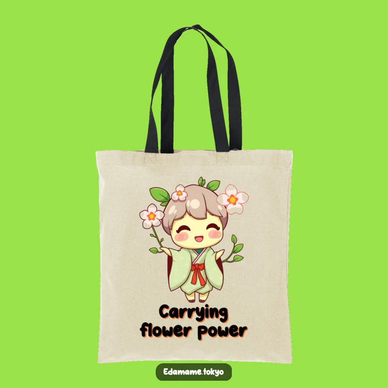 Funny Edamame Tote Bag: Kimono Blossom Offer - Eco Gift